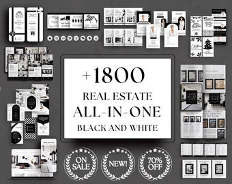 Realtor Marketing Template Bundle: Social Media Kit, Branding (Canva)