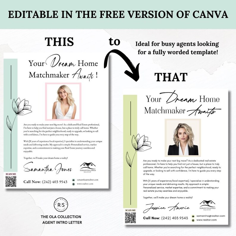 Agent Introduction Card Real Estate Agent Introduction Flyer: Spring Prospecting (canva ...