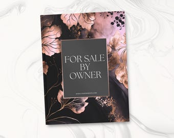 Rose Gold FSBO Guide: Real Estate Marketing Template (Canva)