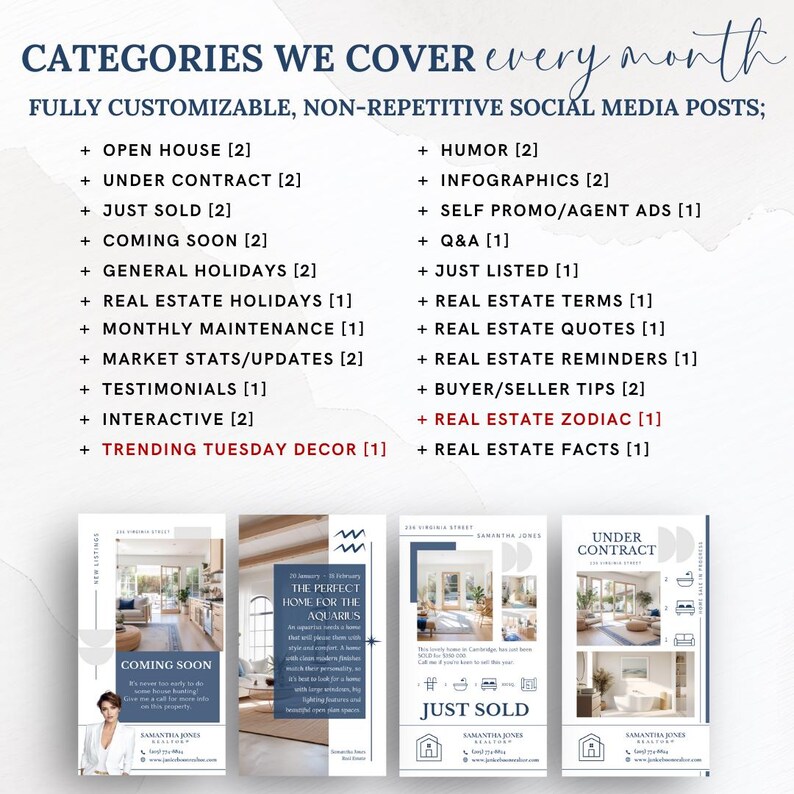 January Real Estate Social Media Templates: Canva Realtor Posts image 8