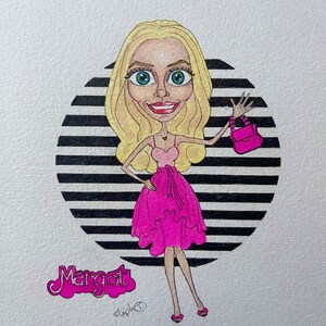 Acuarela, tinta, caricaturas, dibujos animados