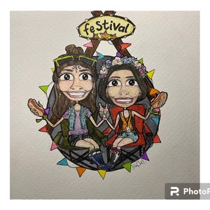 Acuarela, tinta, caricaturas, dibujos animados
