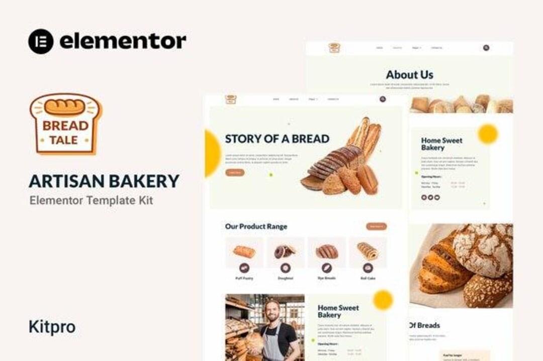 Baking - Artisan Bakery Template Kit - Etsy