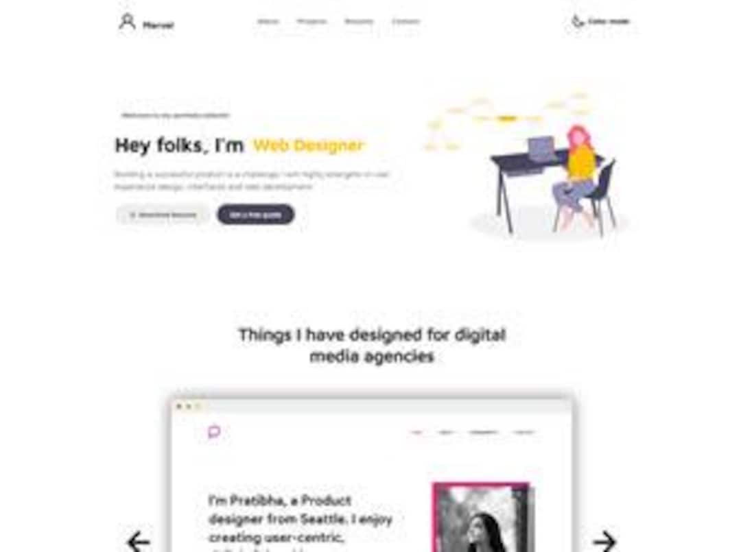 Portfolio HTML CSS Template - Etsy