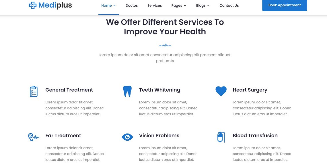 Doctor Plus Html Css Template |medical Website HTML Template | Website ...