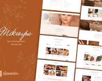 Luxury Spa WordPress Website Template | Medical Skincare Elementor Kit | Aesthetician & Beauty Salon Design | Wellness Center Theme