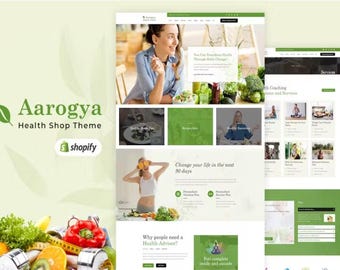 Wellness & Nutrition Shopify Theme | Modern Health Supplement Store | Professional Fitness Website Template | Pharmacy Vitamin Shop Design