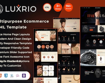 Luxrio: multifunctionele HTML-sjabloon voor e-commerce