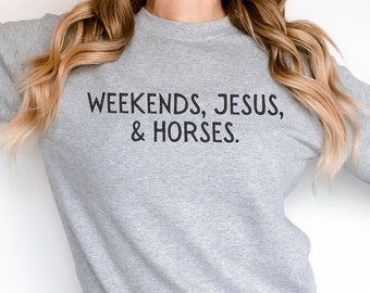 Christian Horse Sweatshirt, Jesus Horse Sweatshirt, Jesus and Horses, Christian Horse Gift, Horse Christian Shirt, Jesus and Horses Sweater