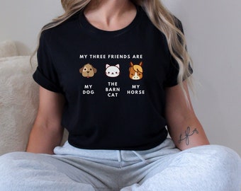 Animal Lover T-Shirt for Pet Owner Horse Shirt | Women's Horse Shirt for Horseback Riding Barn T-Shirt for Horse Girl Gift for Equestrian