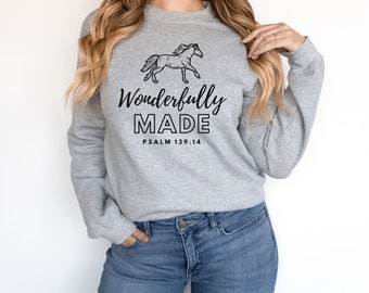 Christian Horse Sweatshirt for Christian Horse Girl Gift for Horse Friend Birthday Gift for Cowgirl Equestrian Sweatshirt for Horse Rider