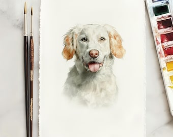 Custom Watercolor Pet Portrait: Dog & Cat Painting, Hand Painted Artwork