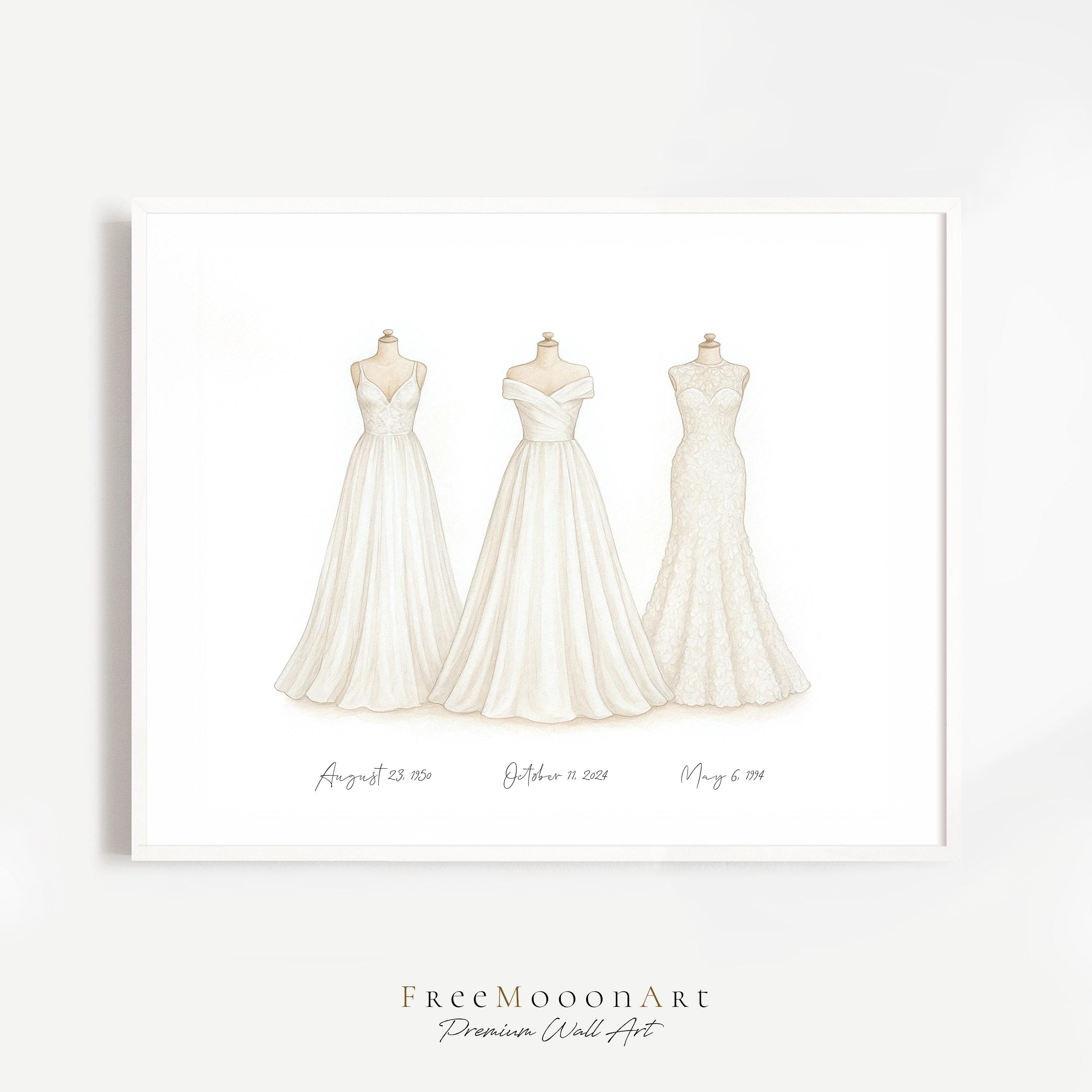 Dibujo vestido de novia - Etsy México, image size:2500x2500