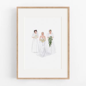 Mother Of The Bride Gift From Daughter Generational Wedding Portrait Mom Wedding Painting Meaningful Mother Of Groom Gift  Mothers Day Gift