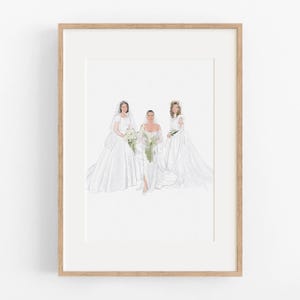 Mother Of The Bride Gift From Daughter Custom Watercolor Painting From Photo Generational Wedding Portrait Mothers Day Gift Family Portrait