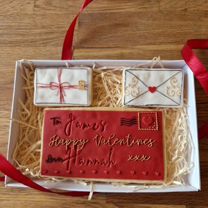 Valentine's Love Letter Biscuit • Personalised Homebaked Shortbread