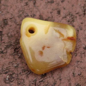 Baltic Amber Pendant Pierced Butterscotch Natural Unisex