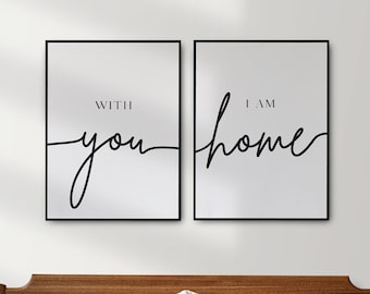 Set di stampe con citazioni sull'amore per la casa, decorazioni minimaliste (download digitale)