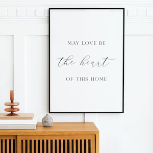 May love be the heart of this home,Wall sayings,Living room wall art,Wall quotes,Home wall decor,Family room wall art,Printable wall decor