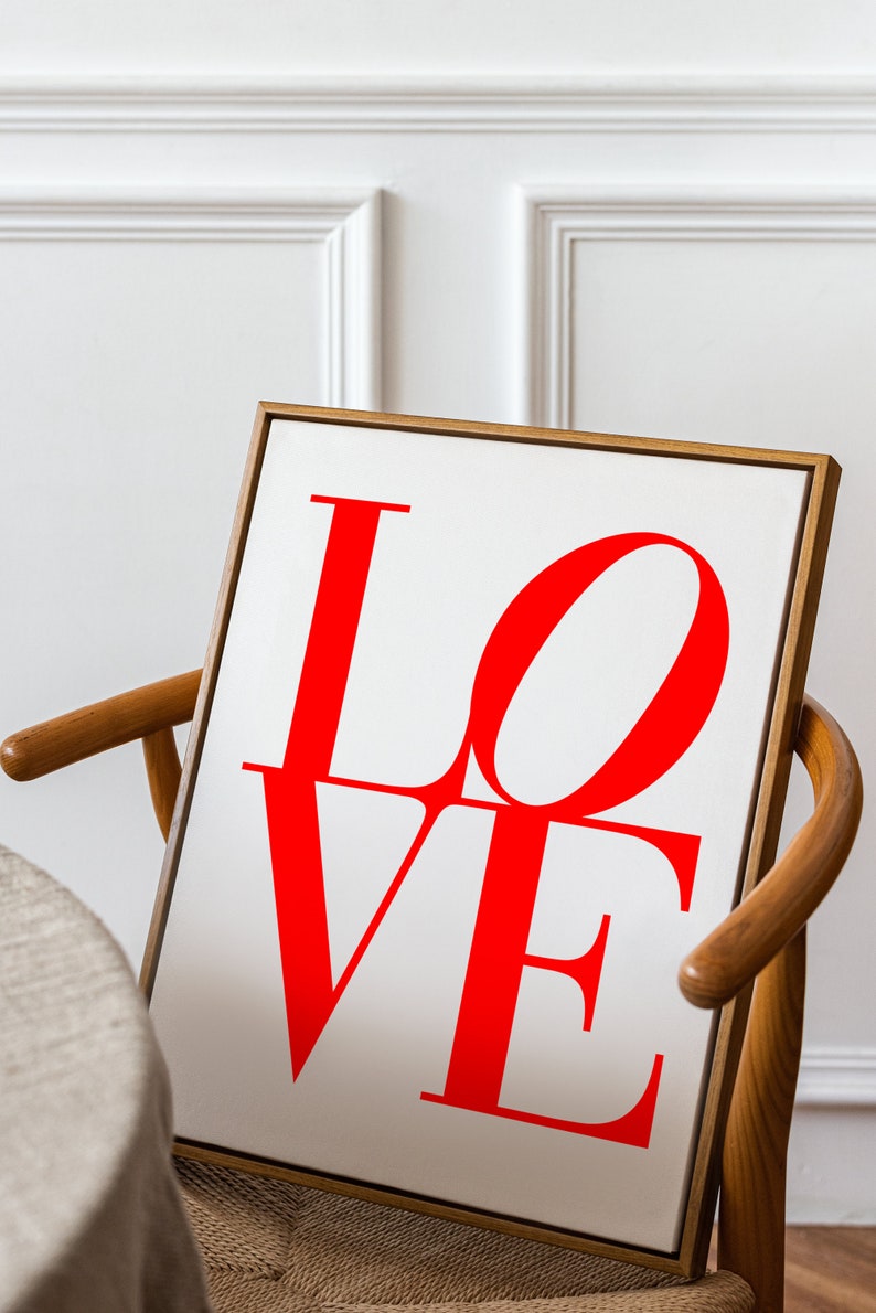 Love Printable Wall Art, LOVE, Classic Love Word, Love Modern Wall ...