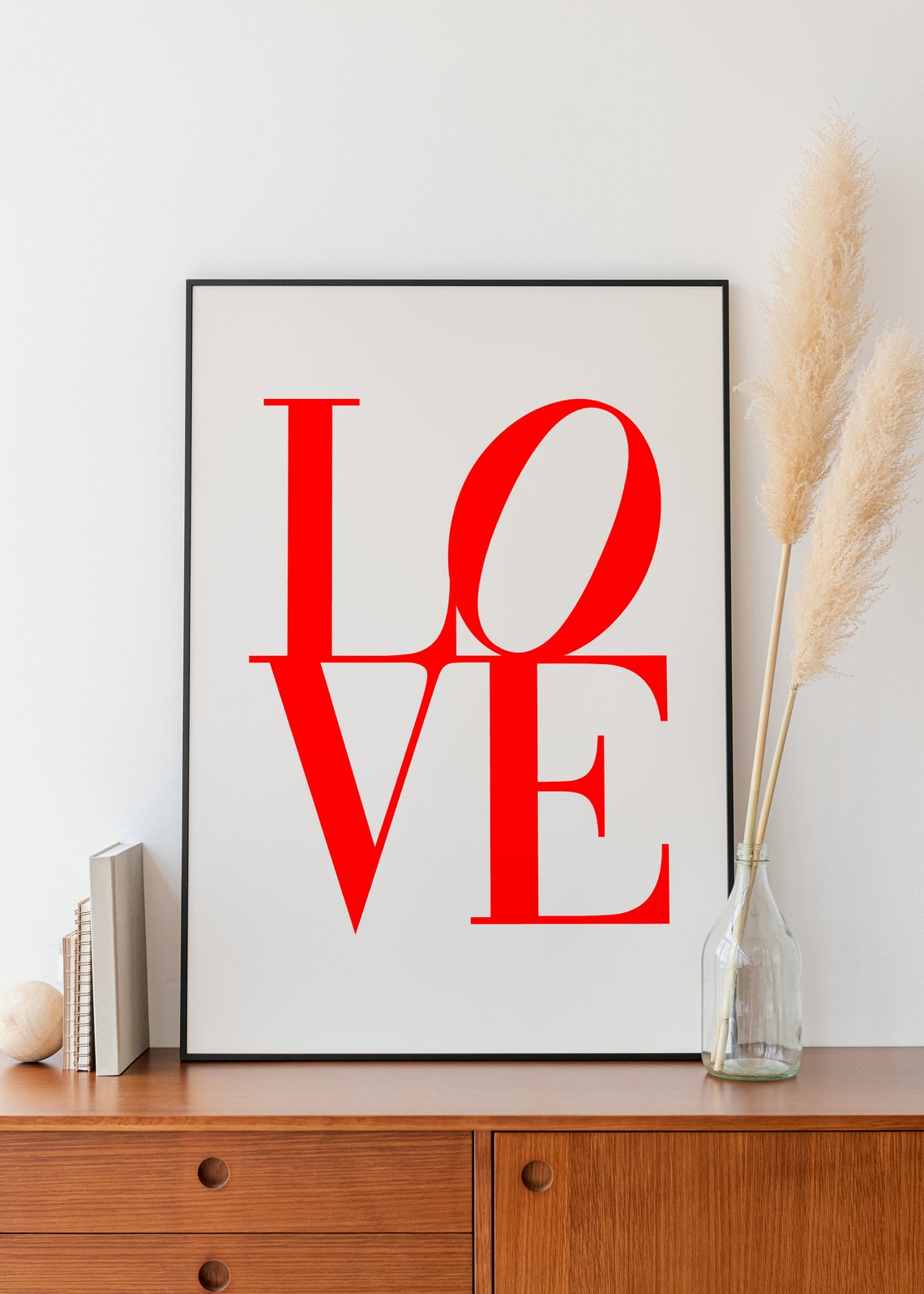 Love Printable Wall Art, LOVE, Classic Love Word, Love Modern Wall ...
