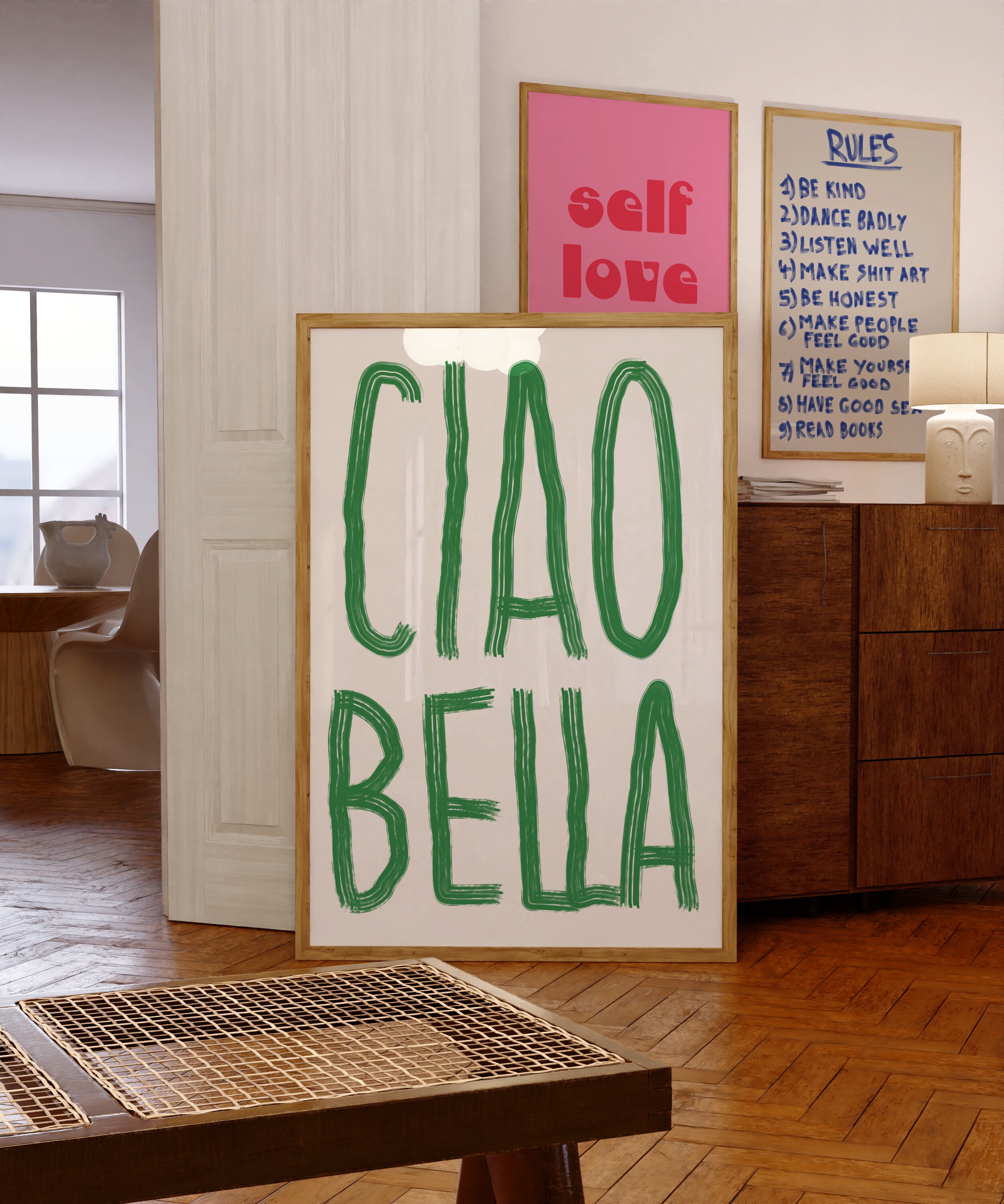 Ciao Bella Italian Quote Print Girly Printable Dorm Room Art - Etsy