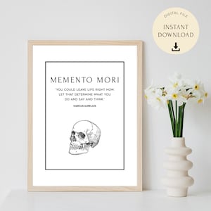 Marcus Aurelius Quote Poster, Stoicism Print, Philosophy Gift, Stoic Art, Memento Mori, Motivational, Stoic Printable Wall Art