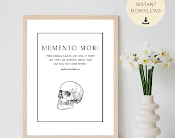 Marcus Aurelius Quote Poster, Stoicism Print, Philosophy Gift, Stoic Art, Memento Mori, Motivational, Stoic Printable Wall Art