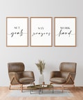 Inspirational Office Wall Art, Set Goals Print Set (Digital Download) product logo
