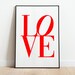 Love Printable Wall Art, LOVE, Classic Love Word, Love Modern Wall ...
