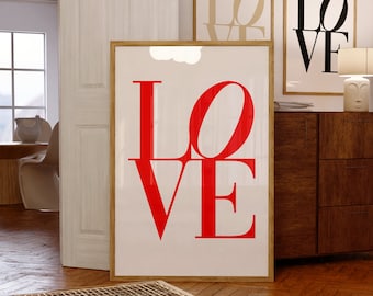 Love Printable Wall Art, Modern Home Decor (Digital Download)