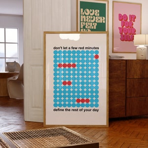Positive Wall Art, Dots, Minimalist and Modern Wall Print, Trendy Wall Art, Positive Retro Wall Art, Aesthetic Wall Art, Digital Print