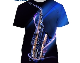 Saxophone music New shirt cloth summer unisex gift shirt warm t-shirt