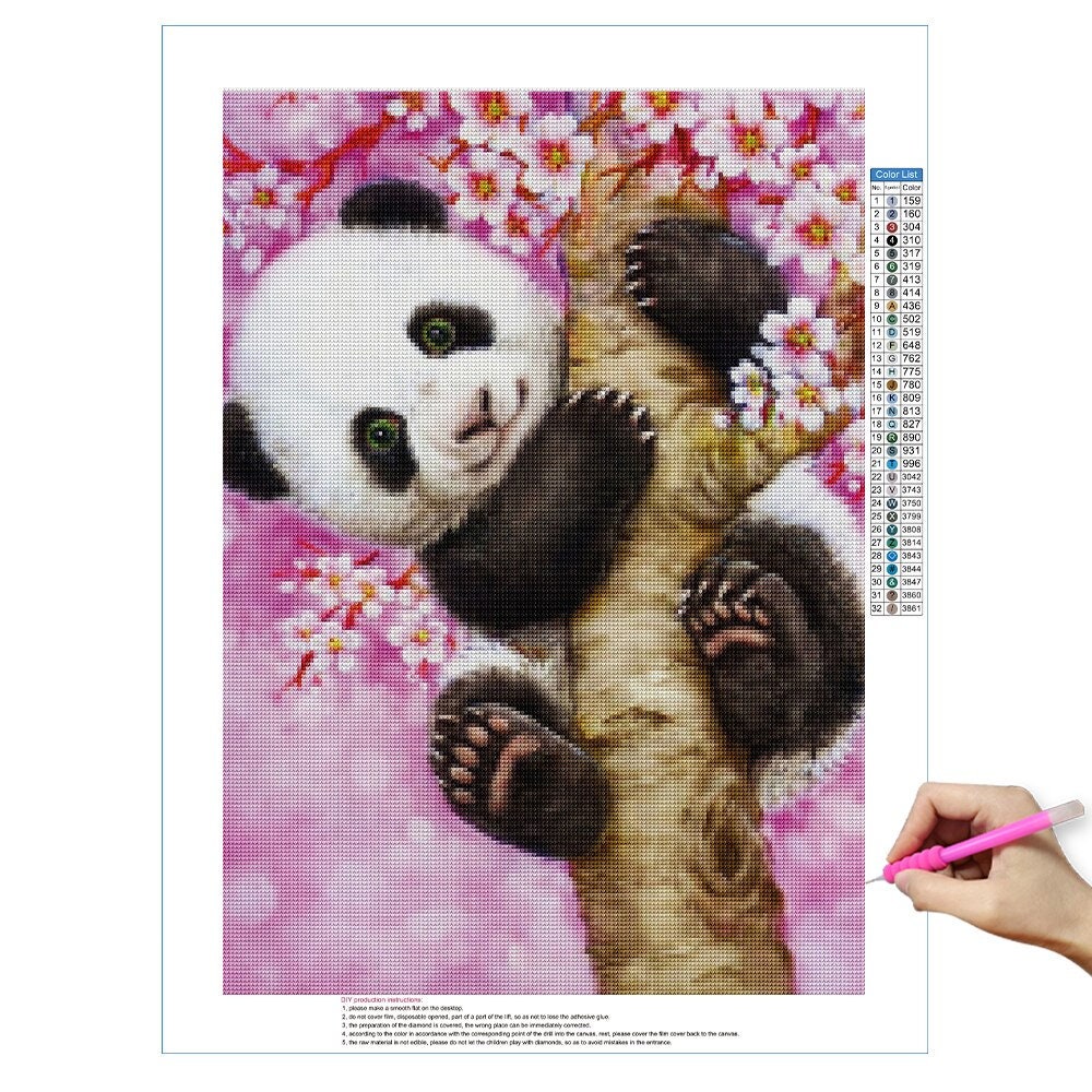 Diamond Art Panda, Diamond Painting Stickers, DIY 5D, 5D Painting, Cute  Stickers, Panda Stickers 