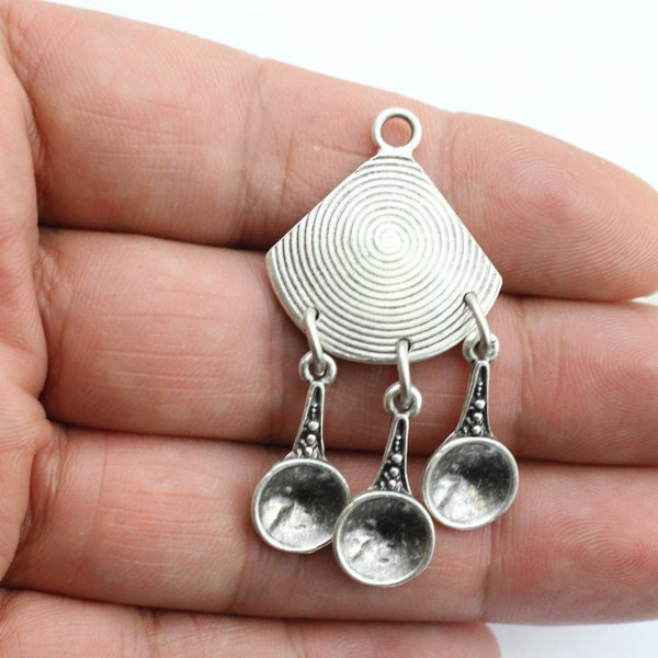 5 Zamak Charms Pendant, Silver Pendant, Antique Silver Charms, fourniture de fabrication de bijoux en gros, ZM832as