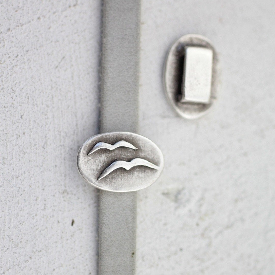 10 Seagull Beads, Zamak Slider Beads, Metal Beads for Bracelet Jewelry