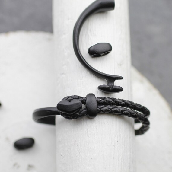 10 Fish Hook Bracelet Clasp, Leather Bracelet Clasps and Closures