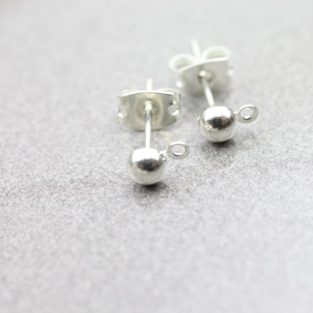 5 Pairs Earring Findings, Ear Posts, With Loop Earring, Components ...