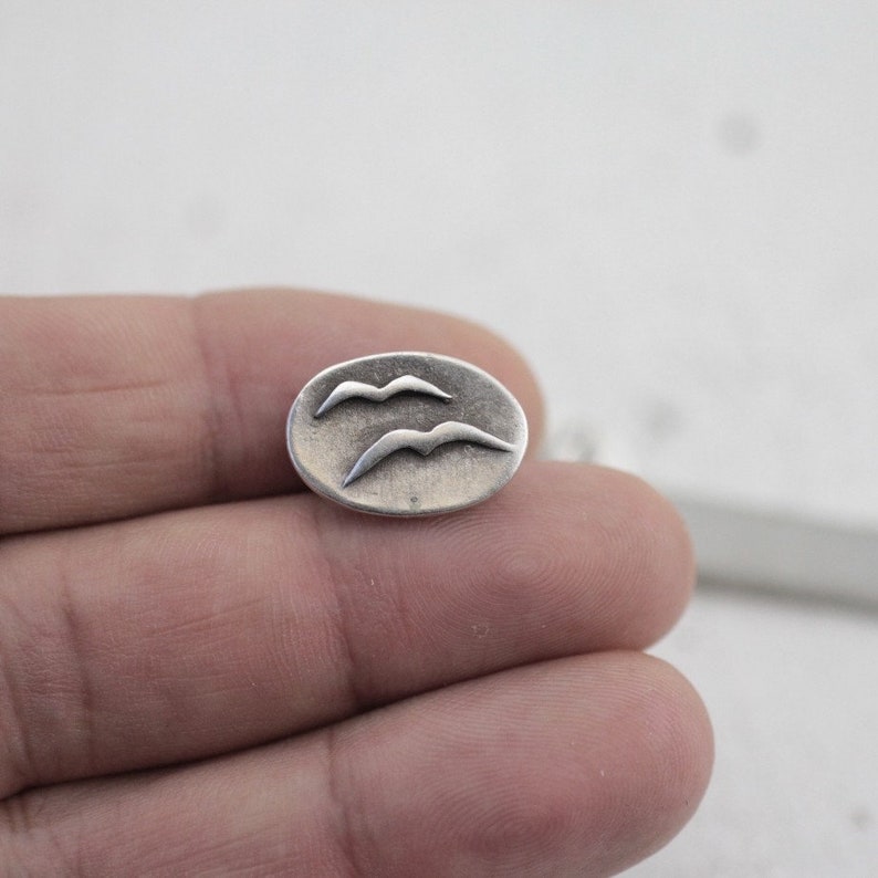 10 Seagull Beads, Zamak Slider Beads, Metal Beads for Bracelet Jewelry