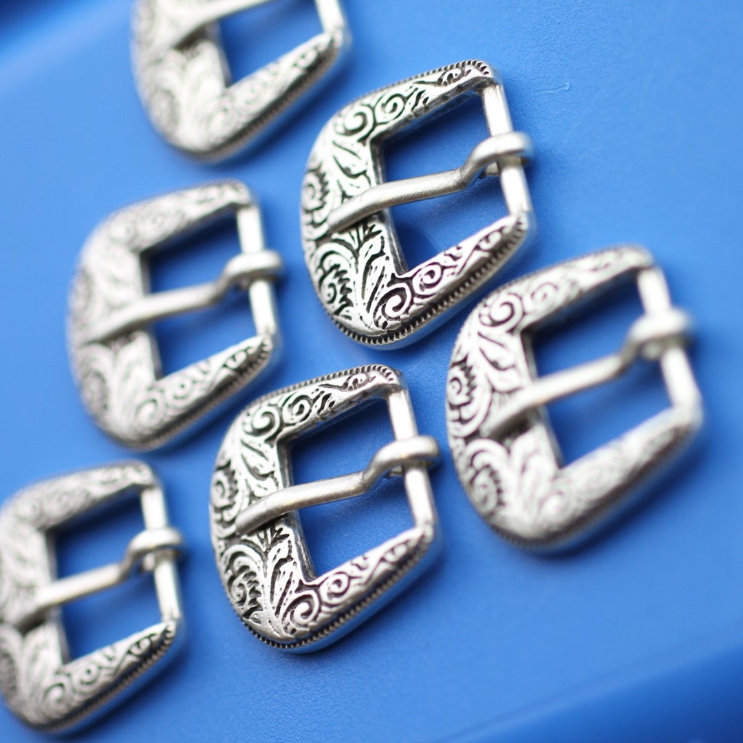 10 Silver Belt Buckle Jewelry Findings, Antique Silver Jewelry Making