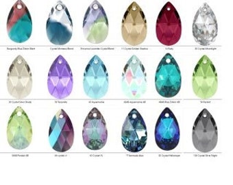 6106 Swarovski Crystals Pear-shaped 22mm perfect for earrings and pendants, Swarovski Crystal Pendant for jewellry making, Crystal beads