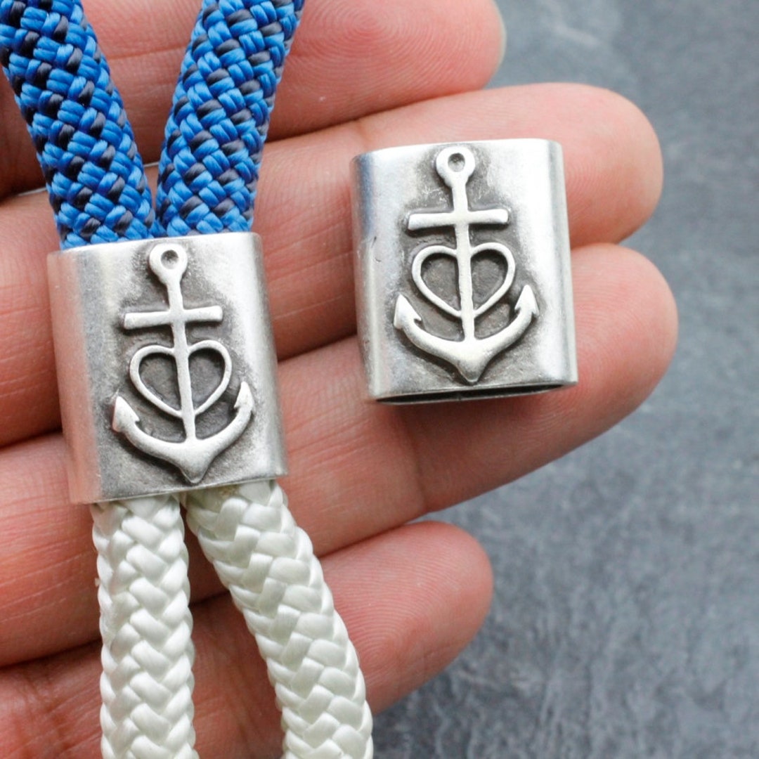 5 Faith Love Hope Slider Beads for Keychain, Anchor Keychain, Round Leathers, Flat Leather, Sail