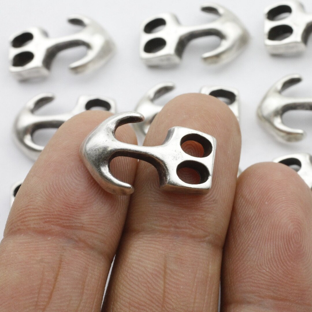 10 Anchor Clasps for Bracelets, Rope Bracelets, Paracord Bracelets