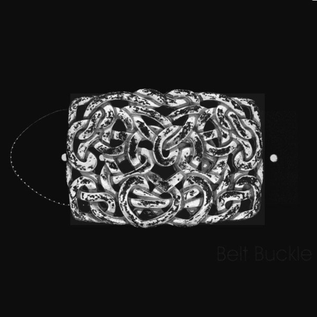 Silver Belt Buckle Knot Belt Buckle Rectangle Belt Buckle Etsy