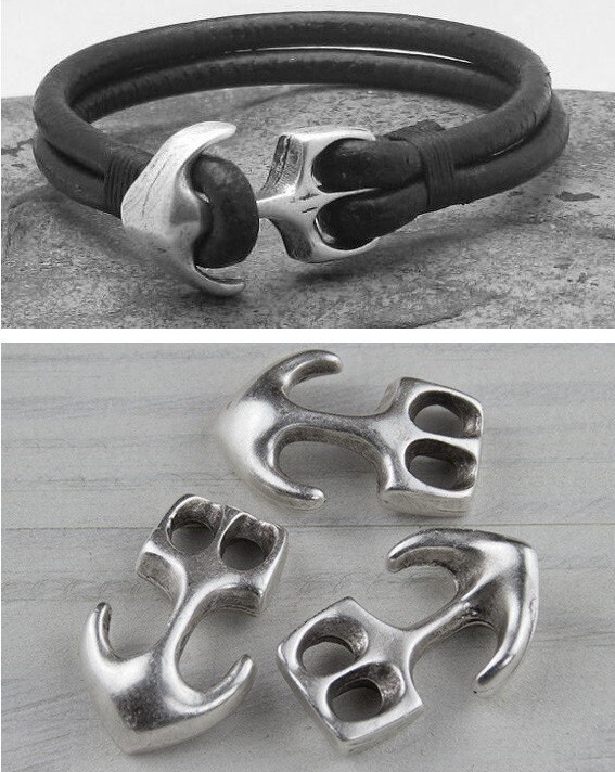 10 Anchor Clasps for Bracelets, Rope Bracelets, Paracord Bracelets, Leather  Bracelets, Jewelry Findings for Wholesale Price, ZM223 AS 