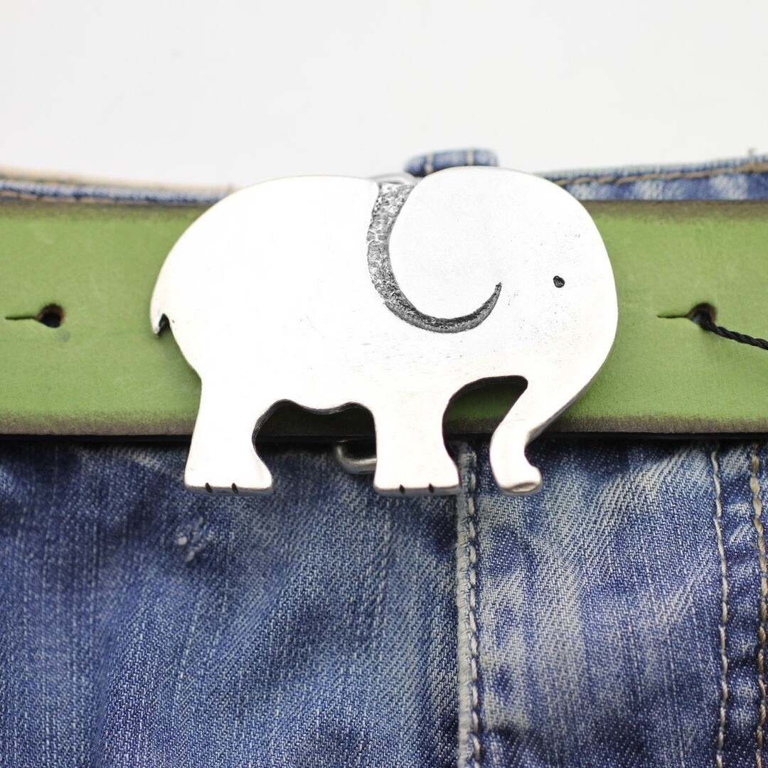 Baby Elephant Belt Buckle, Little Elephant Accessory, Animal Belt