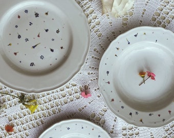 Hand-painted ceramic plates