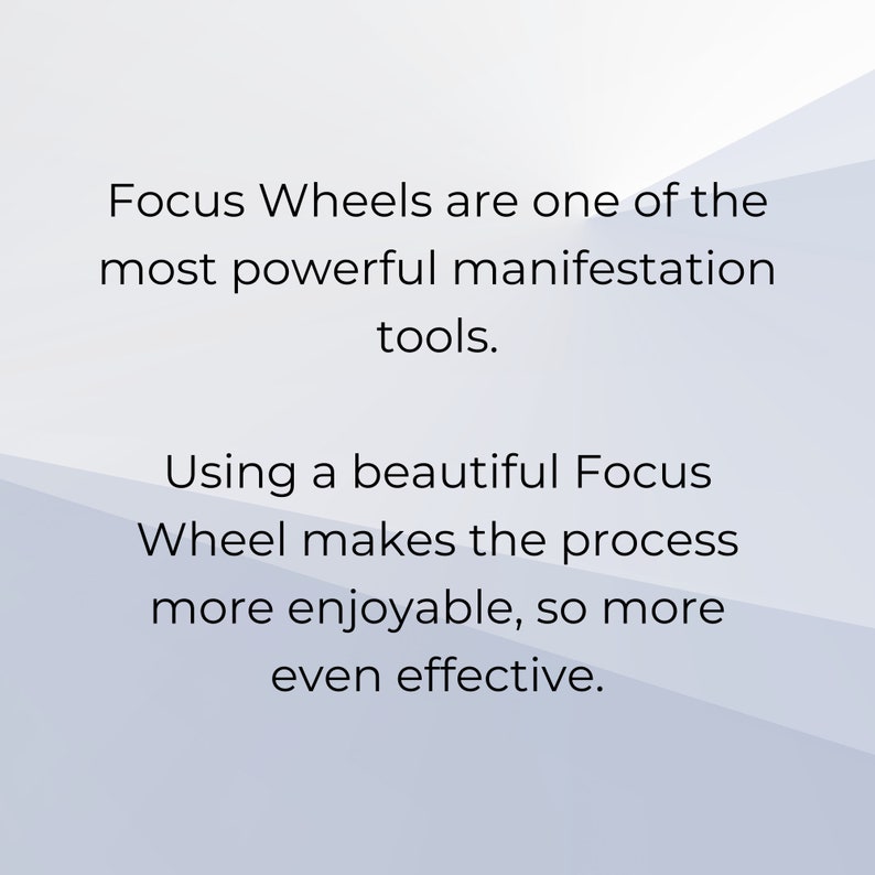 Abraham Hicks Printable Focus Wheel Template for Powerful - Etsy