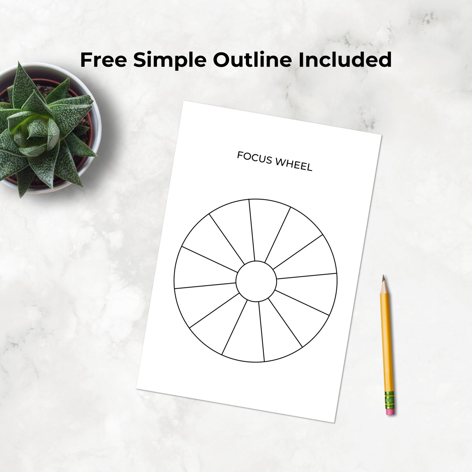 Abraham Hicks Printable Focus Wheel Template for Powerful - Etsy