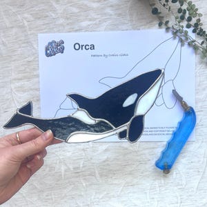 Orca Stained Glass Pattern– Digital Download (PDF & PNG)| Hobby License